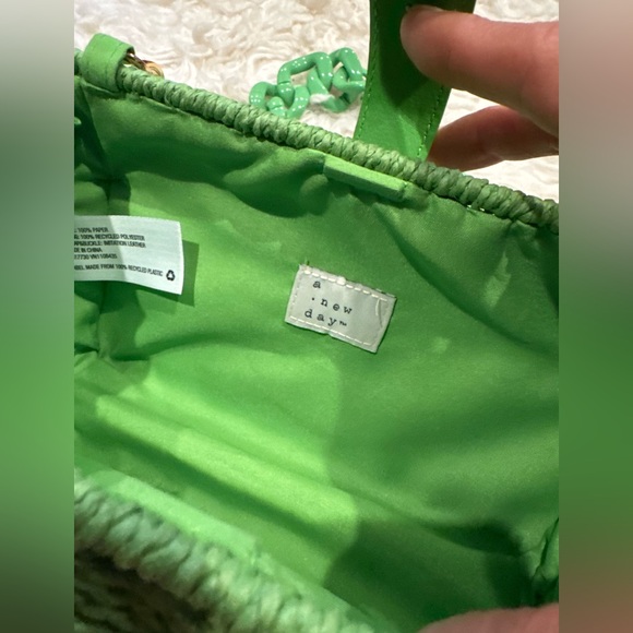 A NEW DAY basket woven purse bag green - Picture 2 of 4